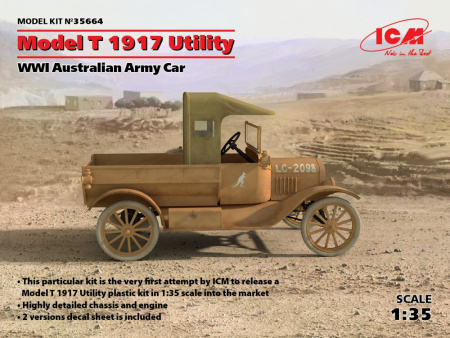 Model T 1917 Utility, Армейский автомобиль Австралии І МВ, 1:35, (35664)