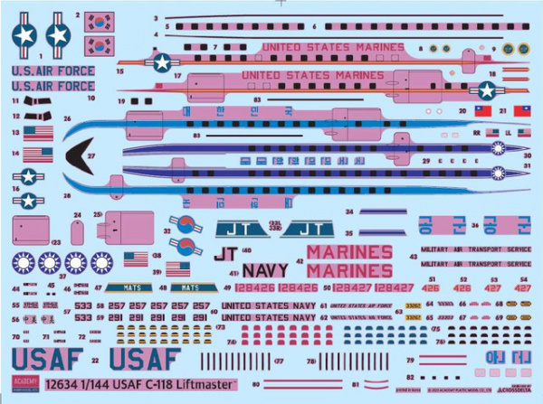 Авиалайнер USAF C-118 Liftmaster, 1:144, [12634]