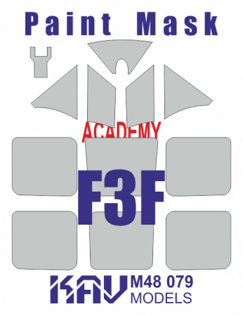 Окрасочная маска на Grumman F3F (Academy), 1:48