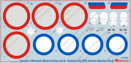 Деколь для Моран Солнье тип Н в ПМВ, 1/32