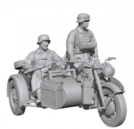 German Panzer I Ausf.B & Motorcycle Zündapp KS750 w/sidecar (1:35)