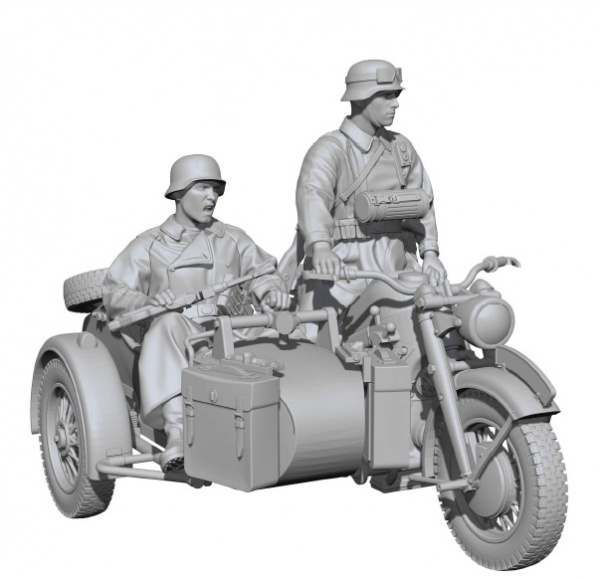 German Panzer I Ausf.B & Motorcycle Zündapp KS750 w/sidecar (1:35)