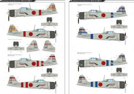 Самолет Mitsubishi A6M2b Zero Fighter Model 21 The Battle of Midway (1:48)