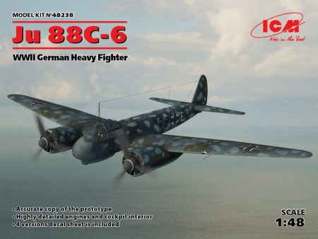 Ju 88С-6, Германский тяжелый истребитель ІІ МВ, 1:48, (48238)