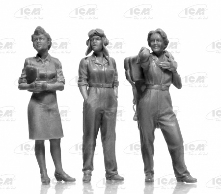 Летчицы на службе ВВС США (1943-1945 г.) (3 фигуры), 1:32, (32108)