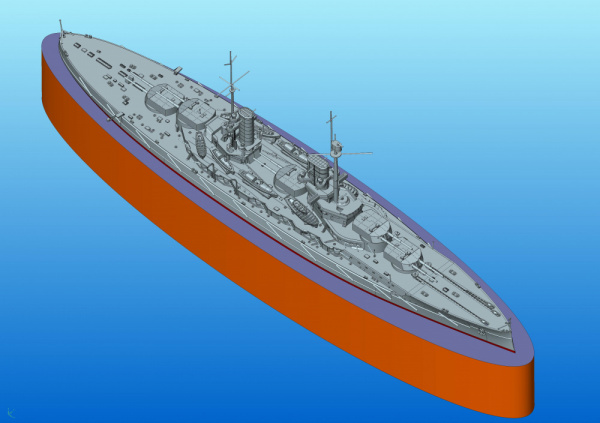 "Кронпринц", Германский линейный корабль І МВ, 1:700, (S.016)