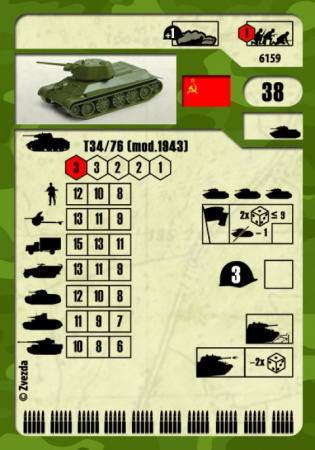 Советский танк Т-34/76 1943г., 1:100