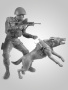 Офицер подразделения K-9 IDF с собакой, 1:16, (16102)