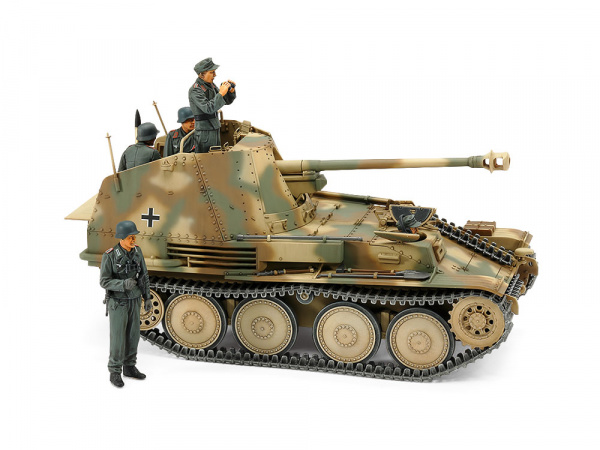 Самоходная установка MARDER III M (Нормандский фронт) с 5 фигурами и фототравлением.