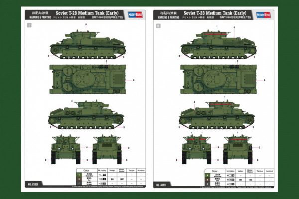 Советский танк Т-28 (ранний), 1:35, [83851]