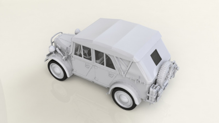 le.gl.Einheitz-Pkw Kfz.1 с тентом, Германский легкий внедорожный автомобиль ІІ МВ, 1:35, (35582)
