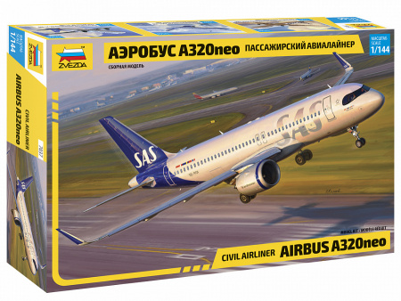Пасс. авиалайнер "Аэробус А-320neo", 1:144